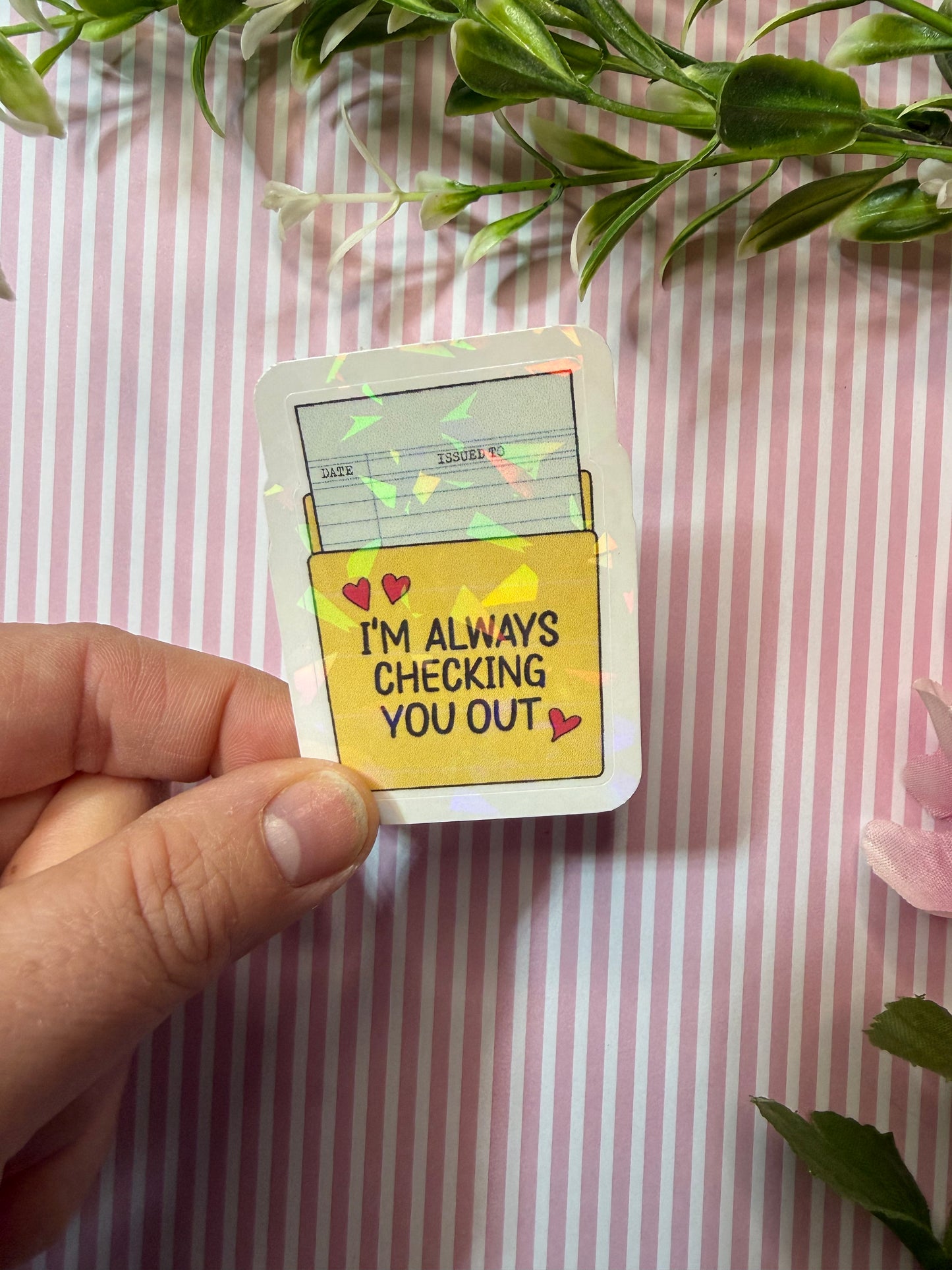 Library card sticker