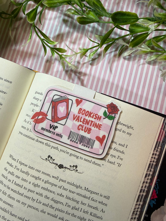 Valentine club magnetic bookmark