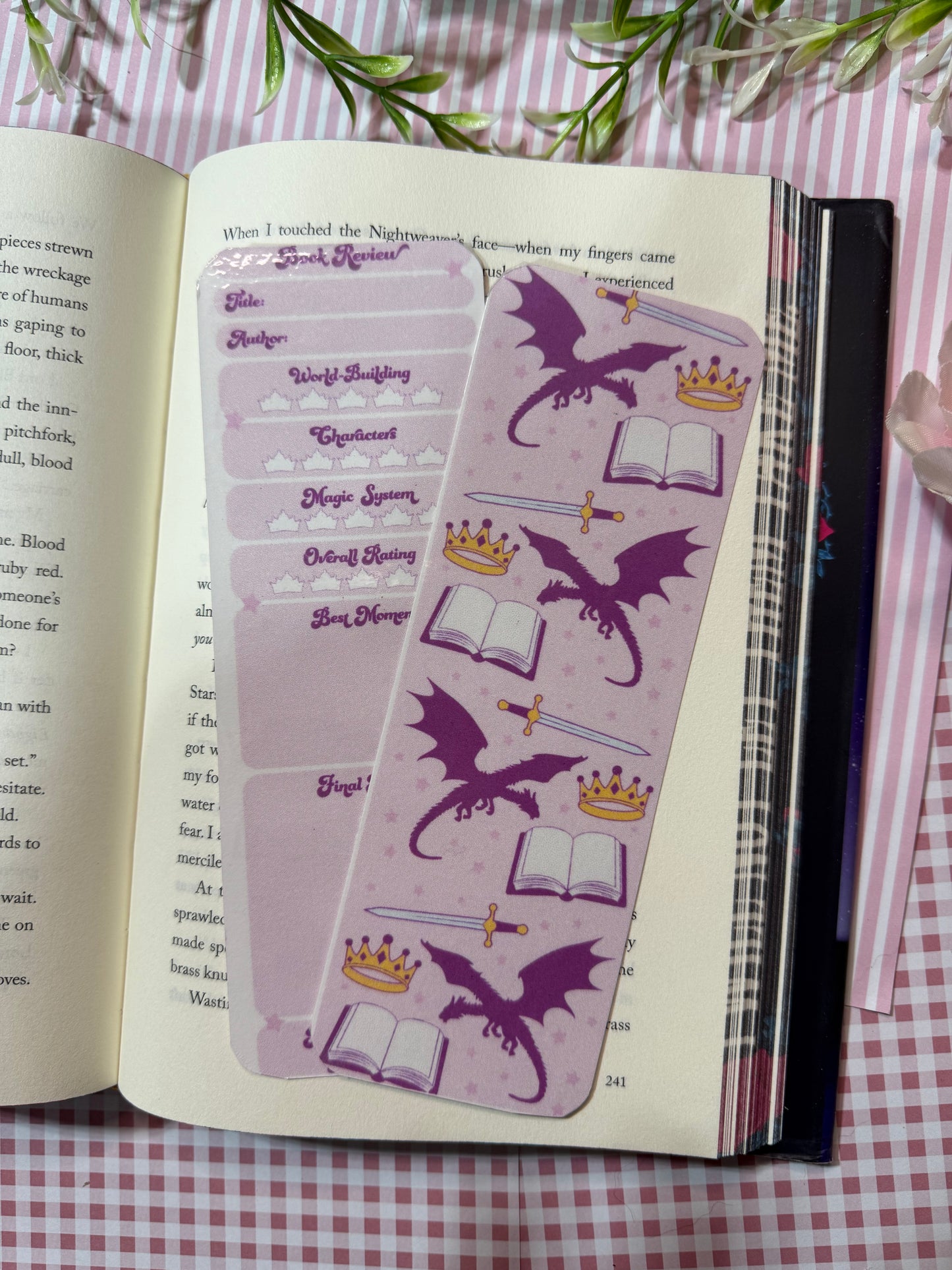 Fantasy review bookmark