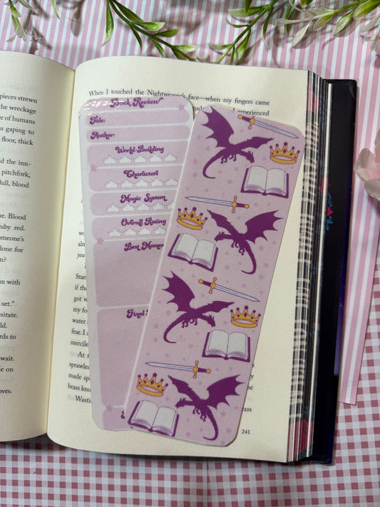 Fantasy review bookmark