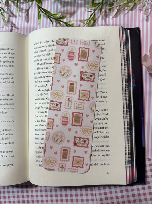 Romance postage bookmark