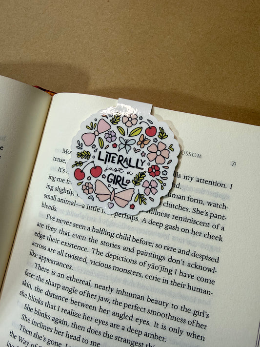 Just a Girl Magnetic Bookmark