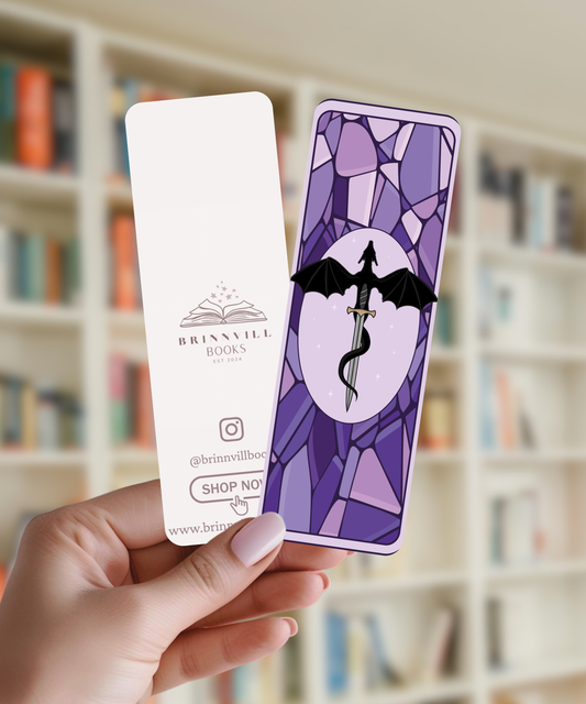 Purple fantasy dragon bookmark