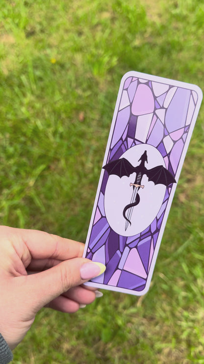 Purple fantasy dragon bookmark